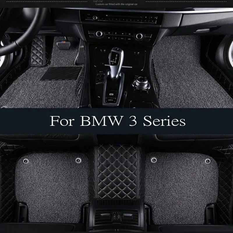 

Car Floor Mats For BMW 3 Series MK5 E90 2006~2011 Rugs Protective Pad Luxury Leather Mat Carpets Car Accessories 323i 325i 328i