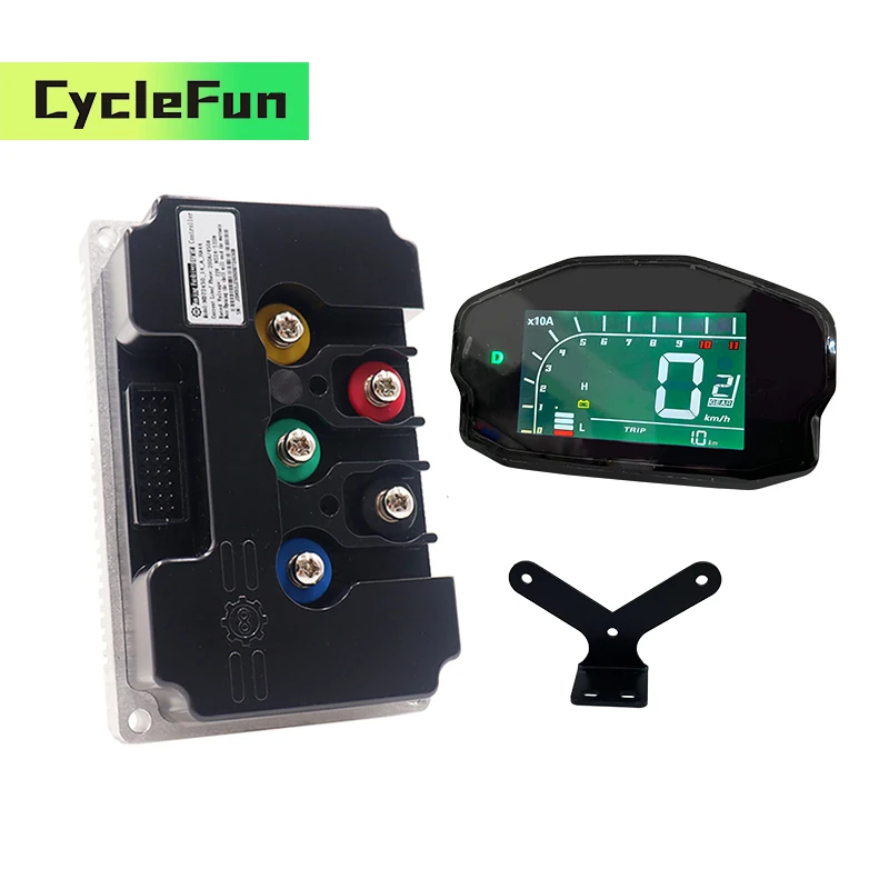 

Fardriver ND72340 2-3KW V2 DC 120A Phase 340A Hall Sensor Controller With DKD Display For Electric Motorcycle Scooter Dirt Bike