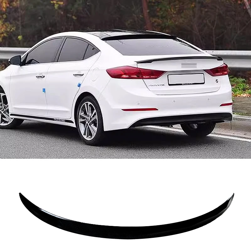 

Car Rear Wing for Hyundai Avante Elantra Spoiler 2016 2017 2018 Black ABS Plastic Tail Fin Accessories