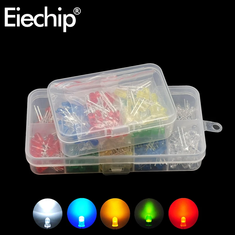 3MM 5MM LED F3 F5 LED Diodes Kit White Green Red Blue Yellow Orange  led diodes DIY Light Emitting Diode