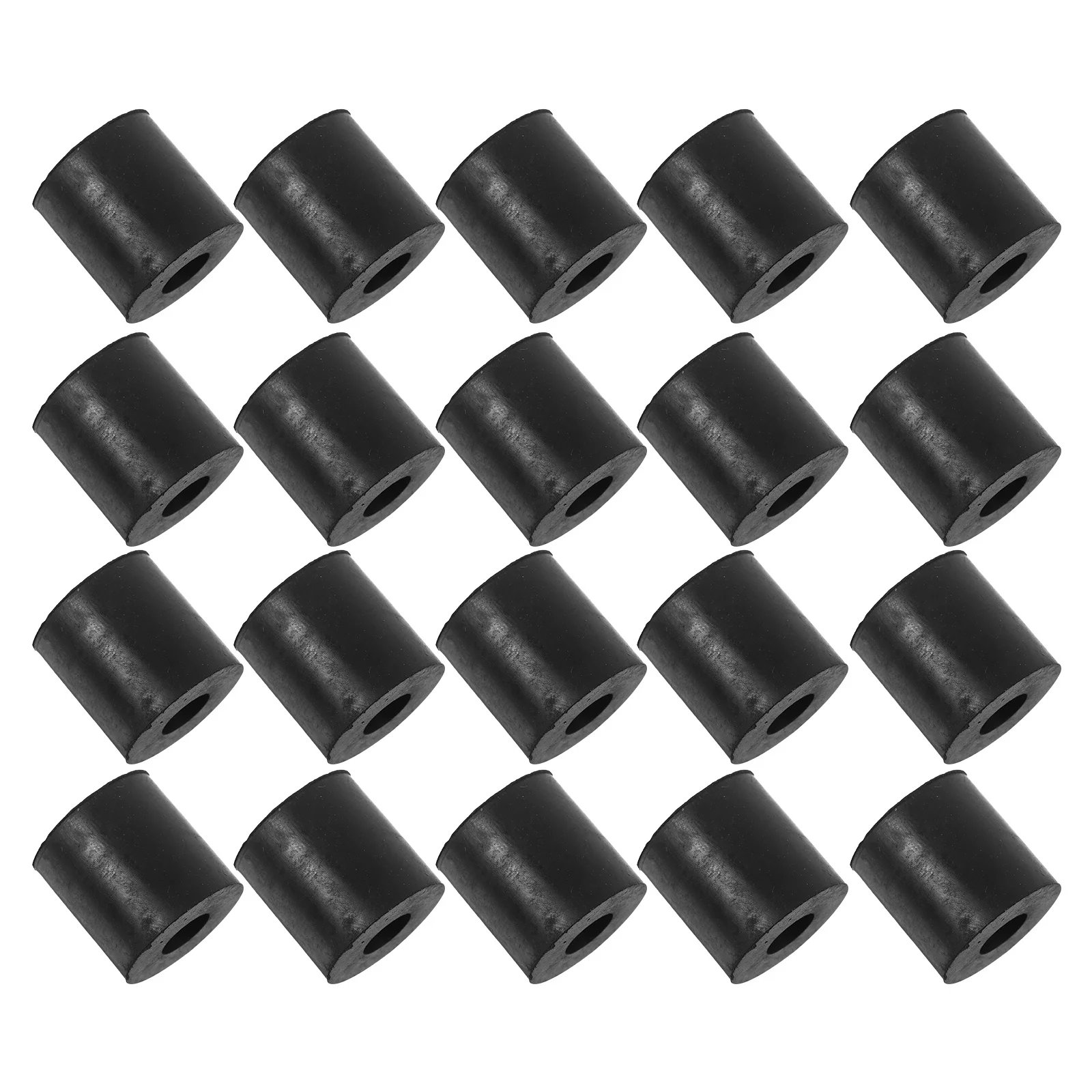 

20pcs Rubber O Shape Washer 25Mm Od X 10Mm Id X 25Mm Thick Black Vibration Damping Pad For Equipment Mounting Isolator Spacer