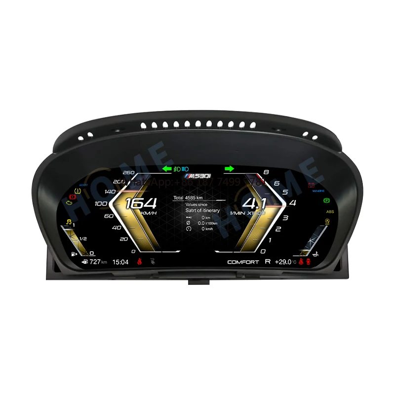 

Wireless Carplay 12.3-INCH Screen LCD Instrument Panel Dashboard for . X5 E70 X6 E71 2006-2013 Speedometer Digital Cluster