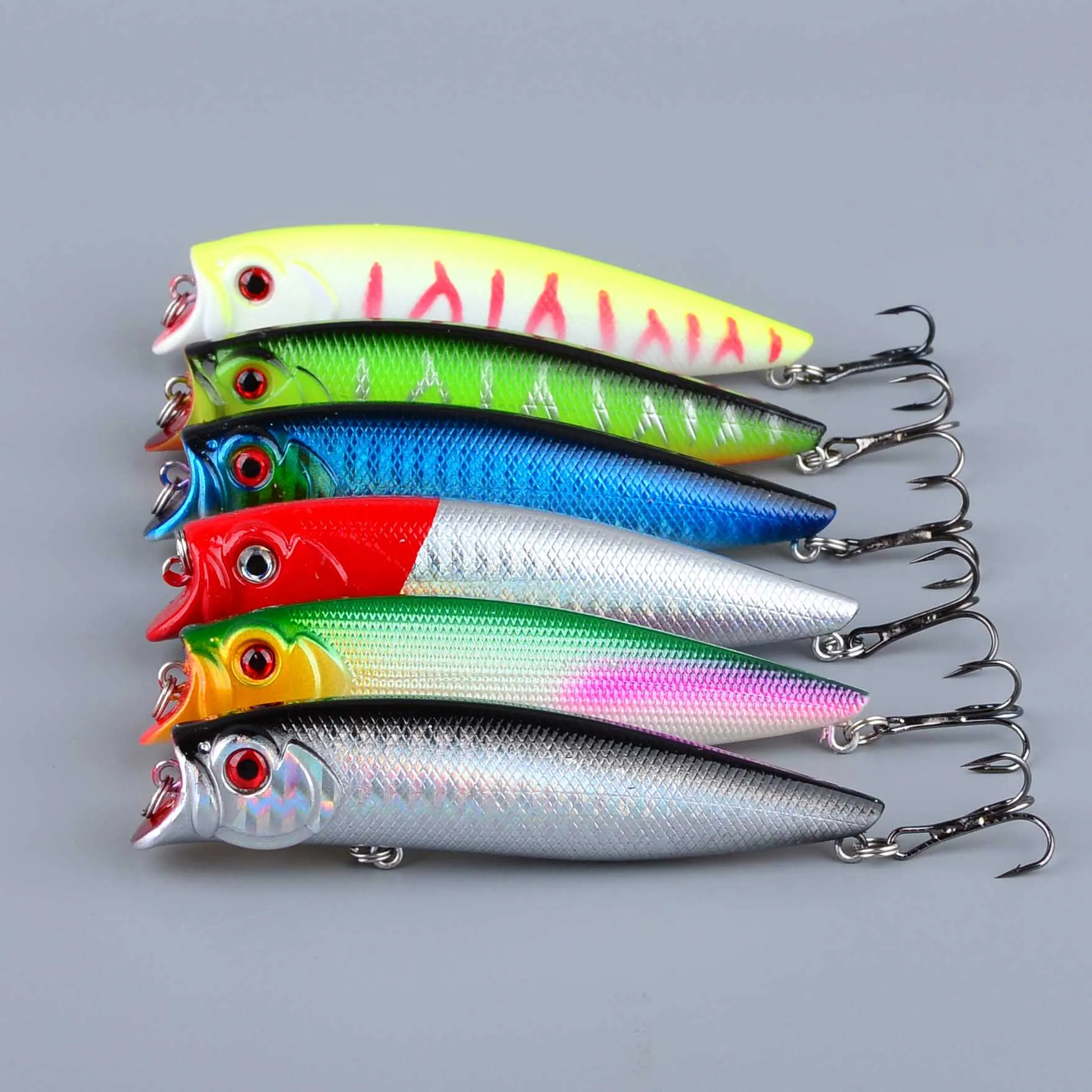 1Pcs Floating Popper Fishing Lure 12g 9cm Hard Wobblers Crankbaits Artificial Bait Hooks Fishing Tackle  For Perch