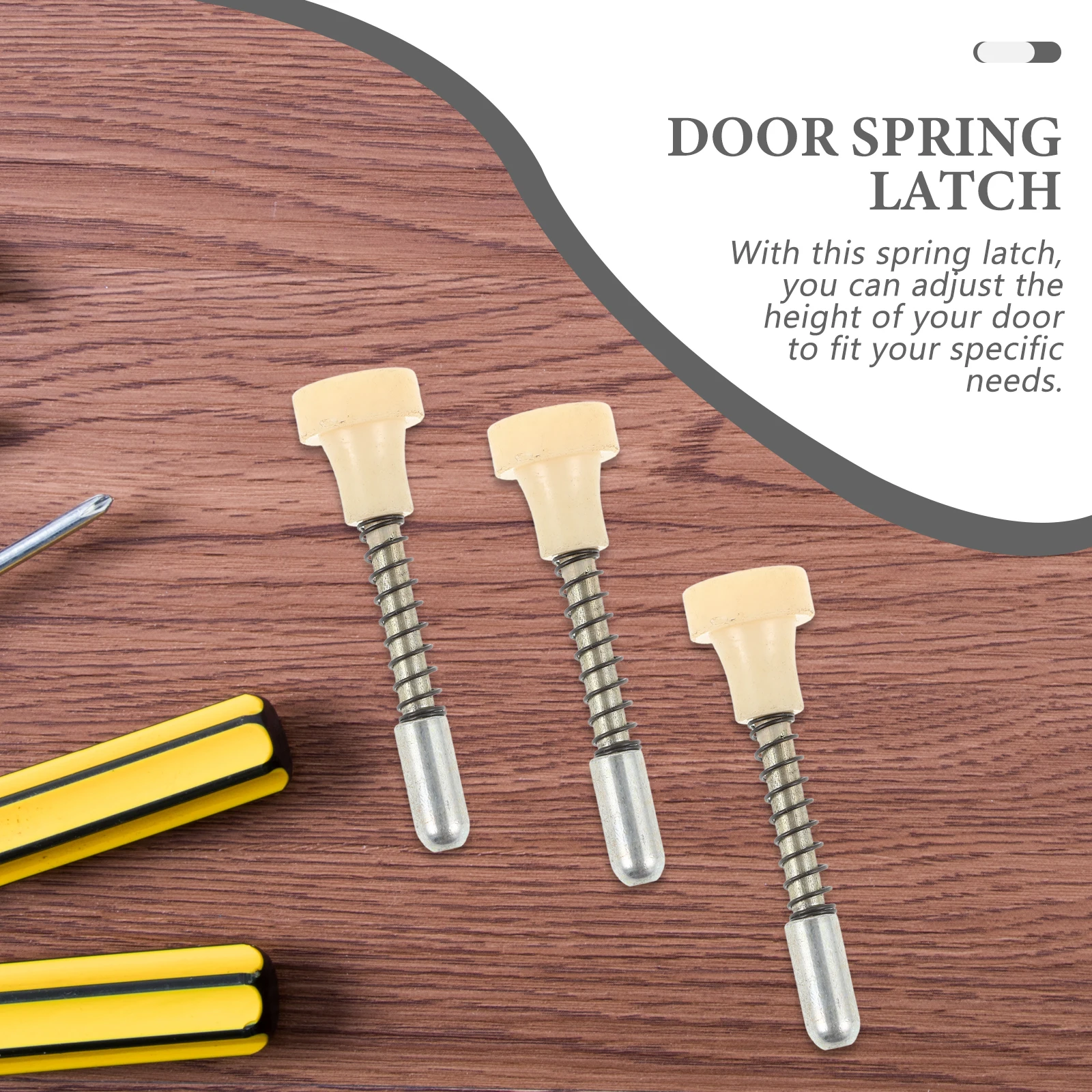 

10pcs Spring Latch Pins 42mm Metal Hardware Door Gate Rods Adjustable Height Spring Loaded Latch Parts Garage Door