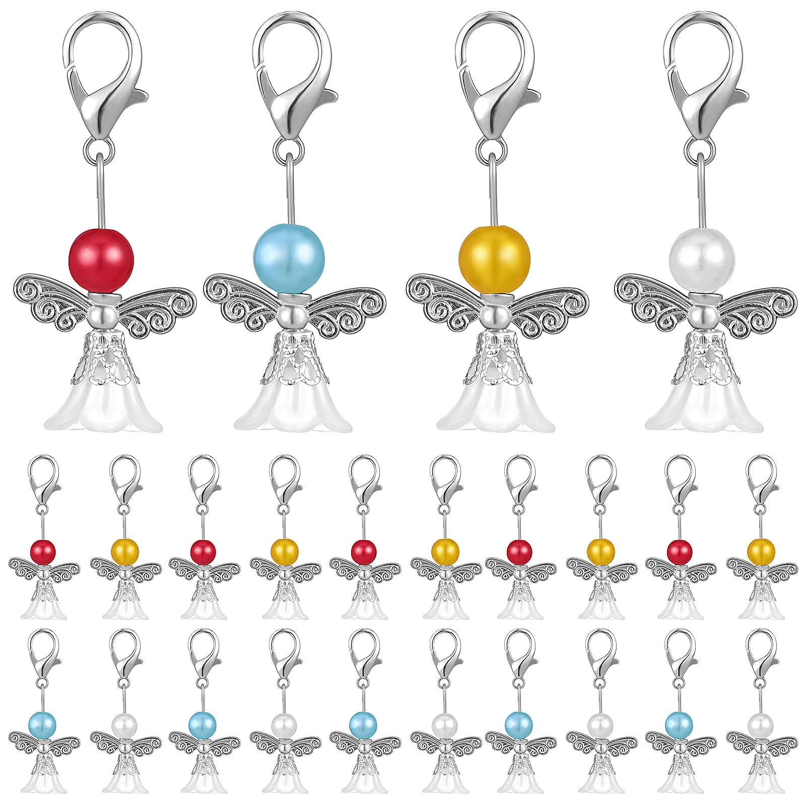 

1 коробка, бусины и подвески для ювелирных изделий, подвески в виде ангела, жемчужные бусины для браслетов, брелки, ремесла, жемчуг для поделок