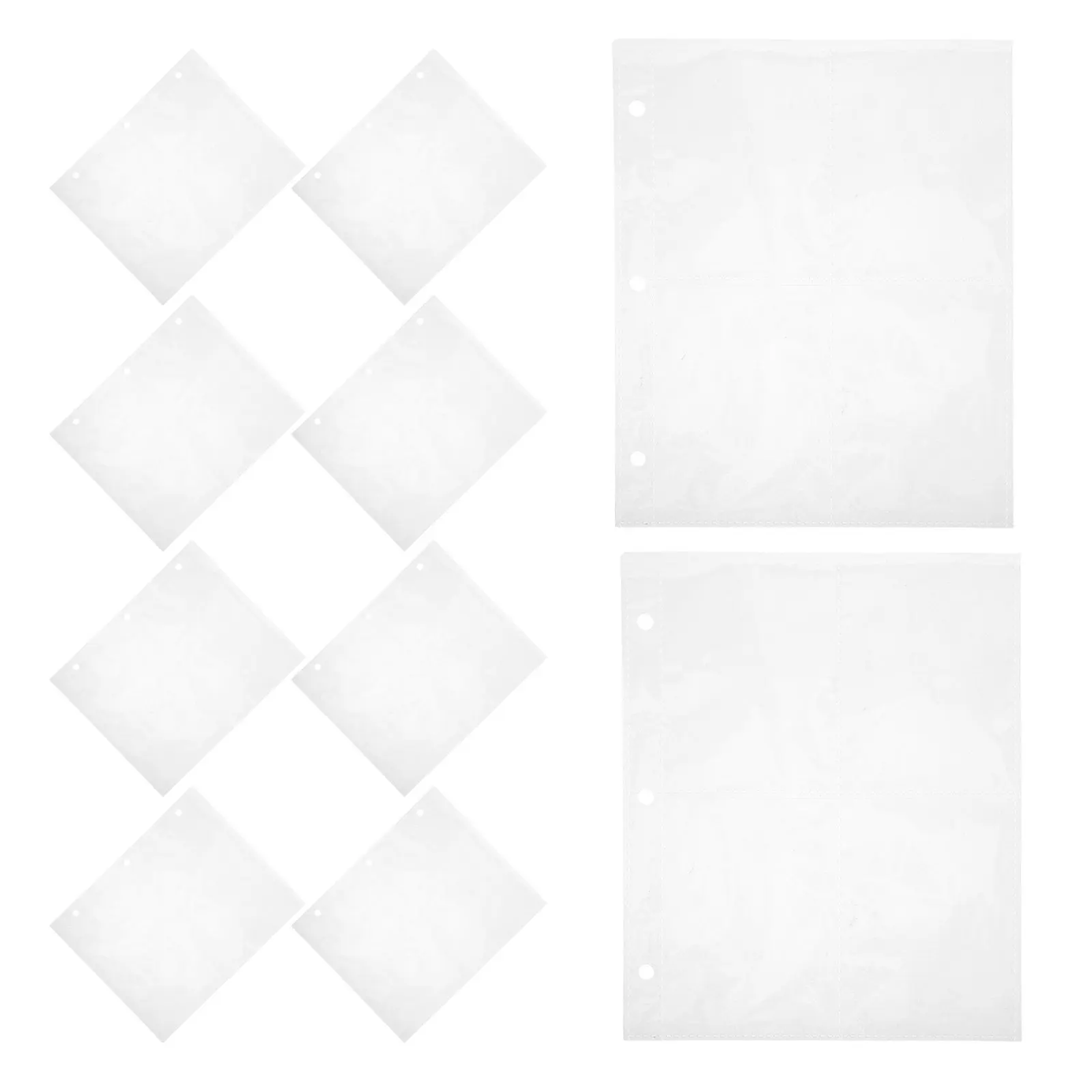 

10Pcs Card Binder Insert Pages Plastic Sleeves Transparent Refill Photo Card Protector Sheets Pocket Sleeves for Sports Cards