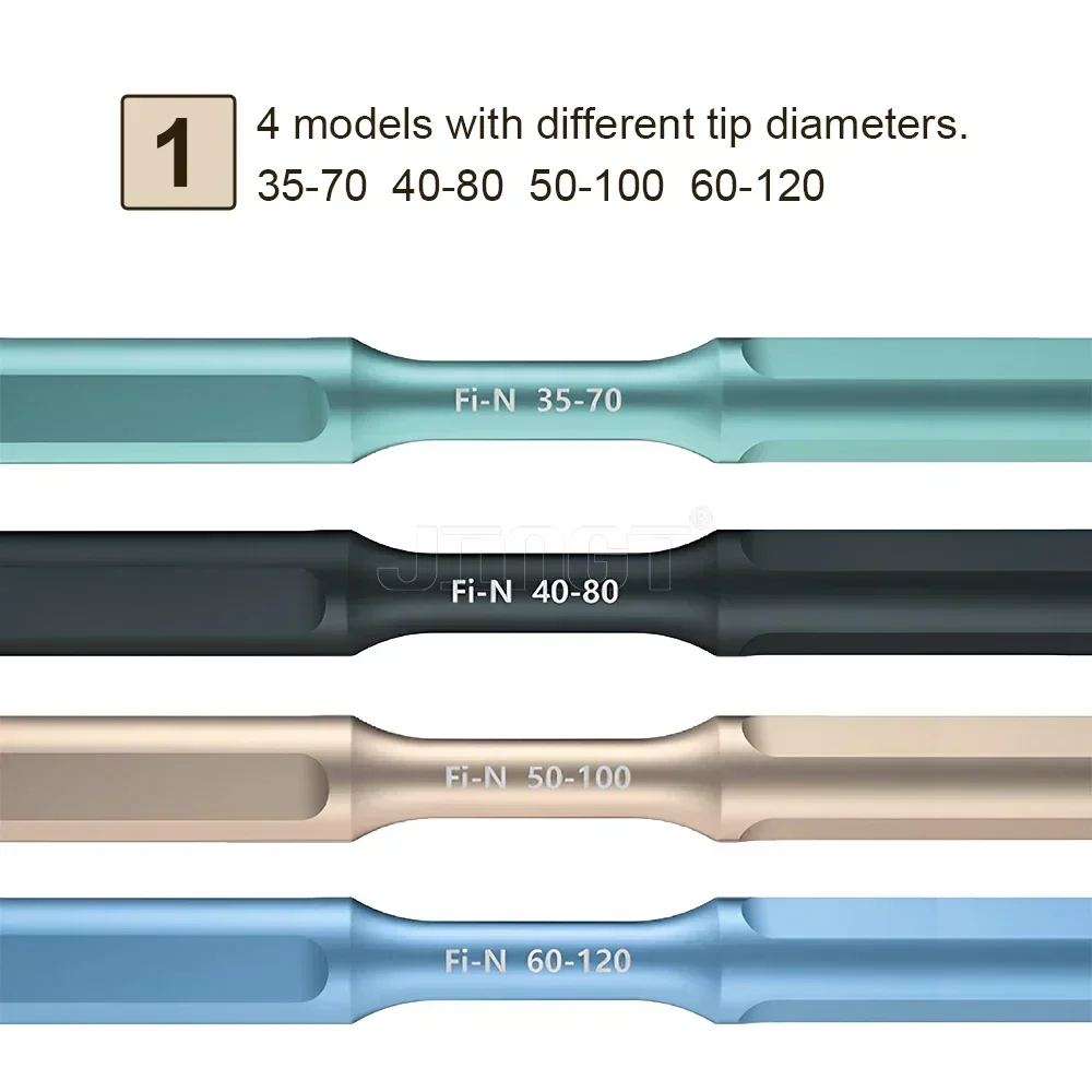 Fi-N Stainless Dental Plugger Handpiece Set: Hot Melting Dental Glue Filling System 0.02mm Taper Accuracy NiTi Rotary Root File