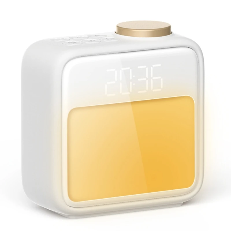 User Friendly Alarm Clock with Nature inspireds Music and Adjustable LED Lighting Sunlight Alarm with 1800mAh Battery