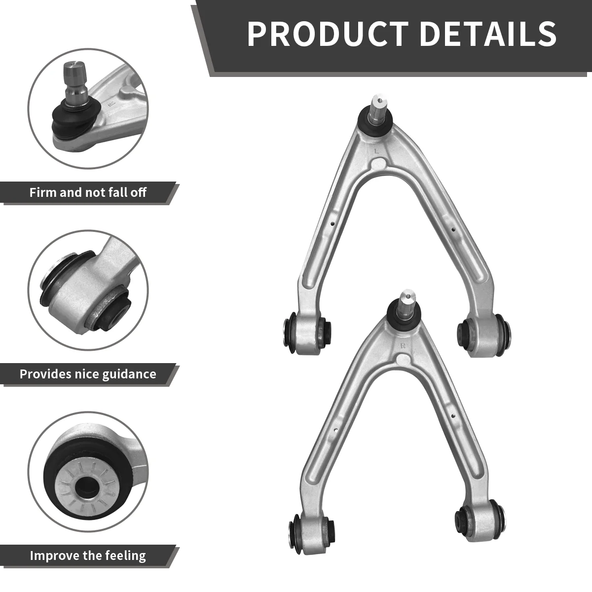 TOPICKSAP 4pcs Front Upper Control Arm W/ Ball Joint Stabilizer Sway Bar Link Kit for Hummer H3 H3T 2006 2007 2008 2009 2010