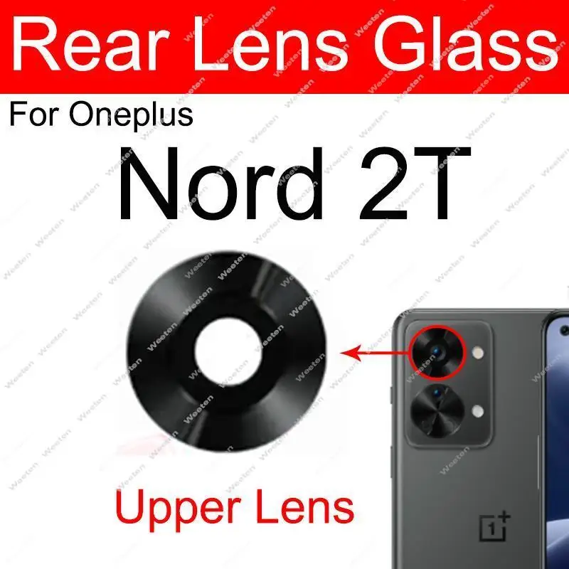 Rear Camera Lens Glass For Oneplus 1+ Nord 2 Nord 2T 5G Back Camera Glass Lens with Sticker Replacement