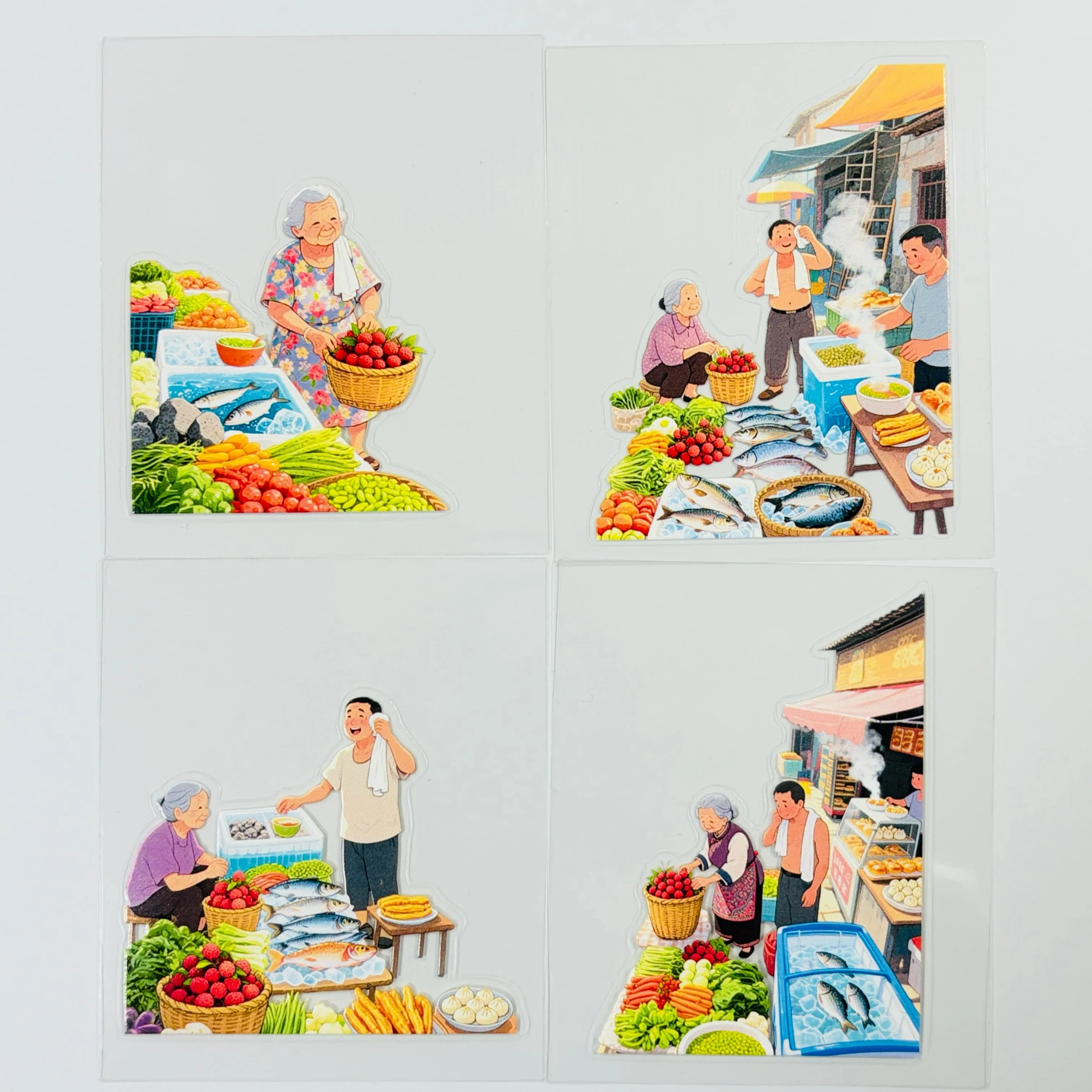 

11.12 18 Models, Sticker DIY PET Childhood Model, Mobile Phone Back Card Collage