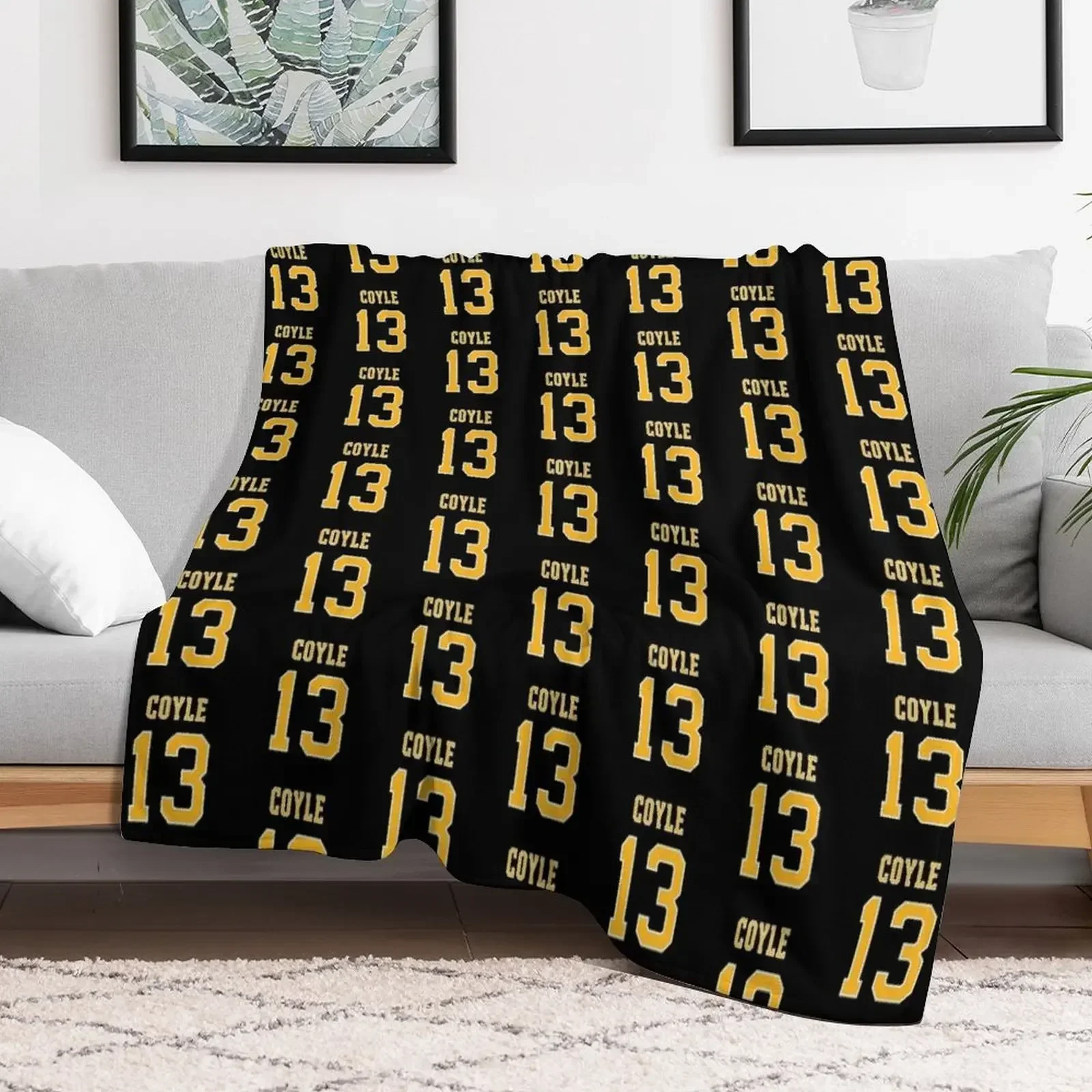 Charlie Coyle Black Throw Blanket Soft Plush Plaid Stuffeds Decorative Sofas Luxury Brand Blankets