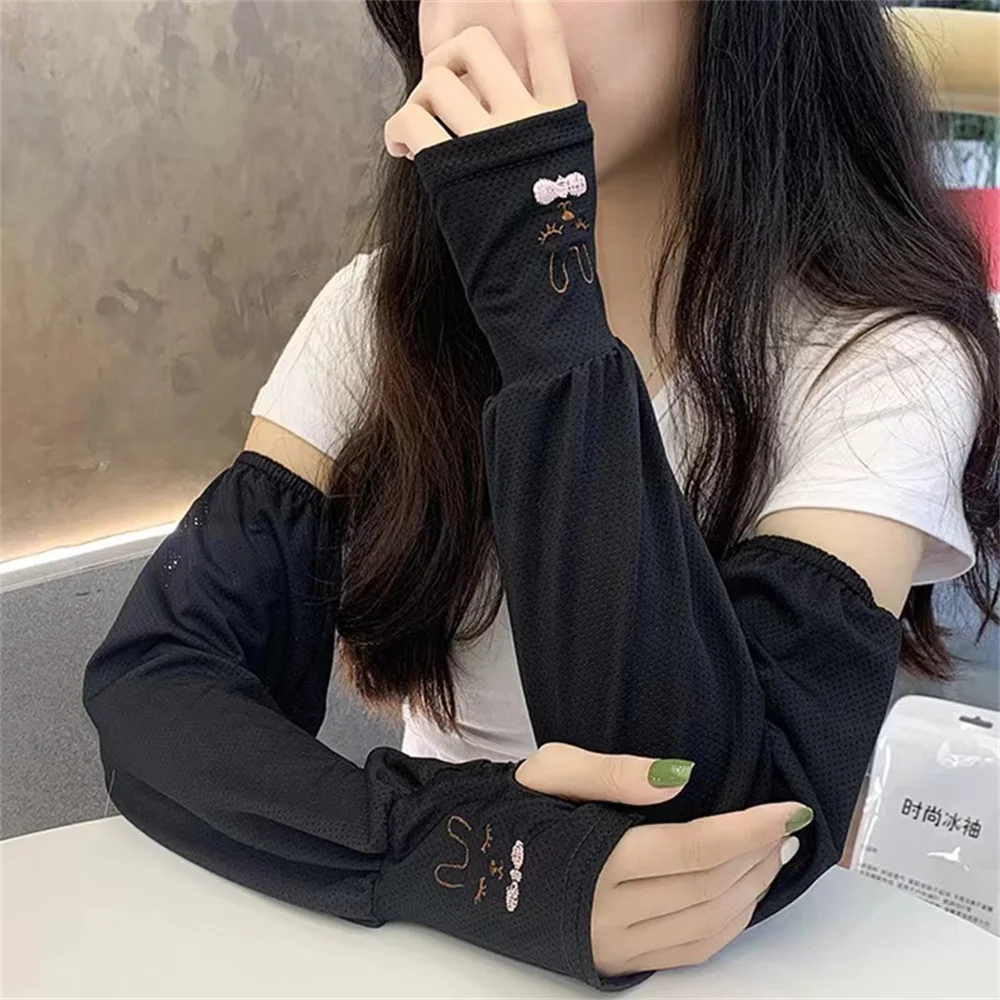 1~10PAIRS Quick Drying Easy To Stretch Durable . Ice Silk Sleeves Arm Sleeves Sun Protection Soft And Skin Friendly Comfortable