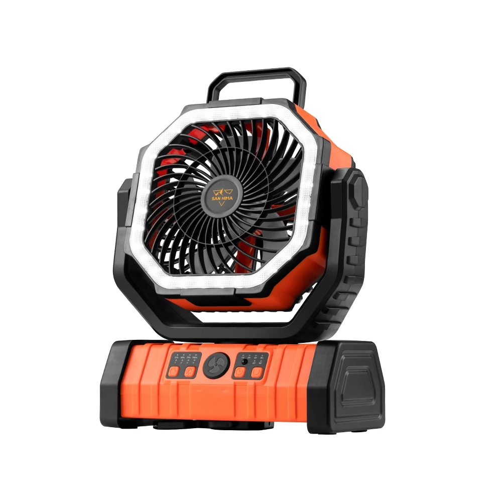 

SAN HIMA 20000mAh Rechargeable Portable Remote Control Outdoor Mini Camping Fan With LED Lamp for Tents