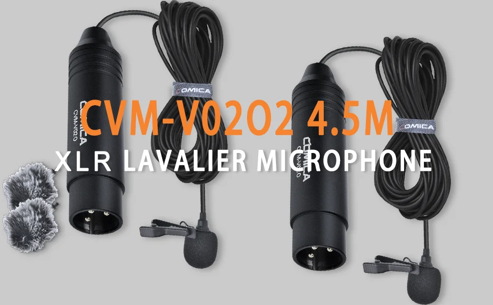 COMICA XLR Lavalier-Mikrofon, Comica CVM-V02O Omnidirektionales 3-Pin-Ansteckmikrofon für Canon Sony Panasonic Camcorder – Detail 4