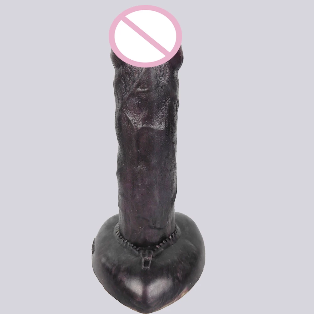 FAAK Silicone Realistic Black Foreskin Dildo With Suction Cup Sex Toys For Women Anal Plug Female Masturbators Flesh Penis