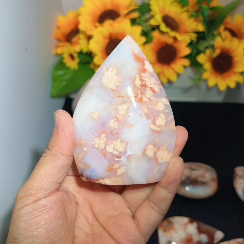 High Quality Safflower Agate Decorative Tower Healing Crystal Quartz Ruby Wand Craft Decorative
