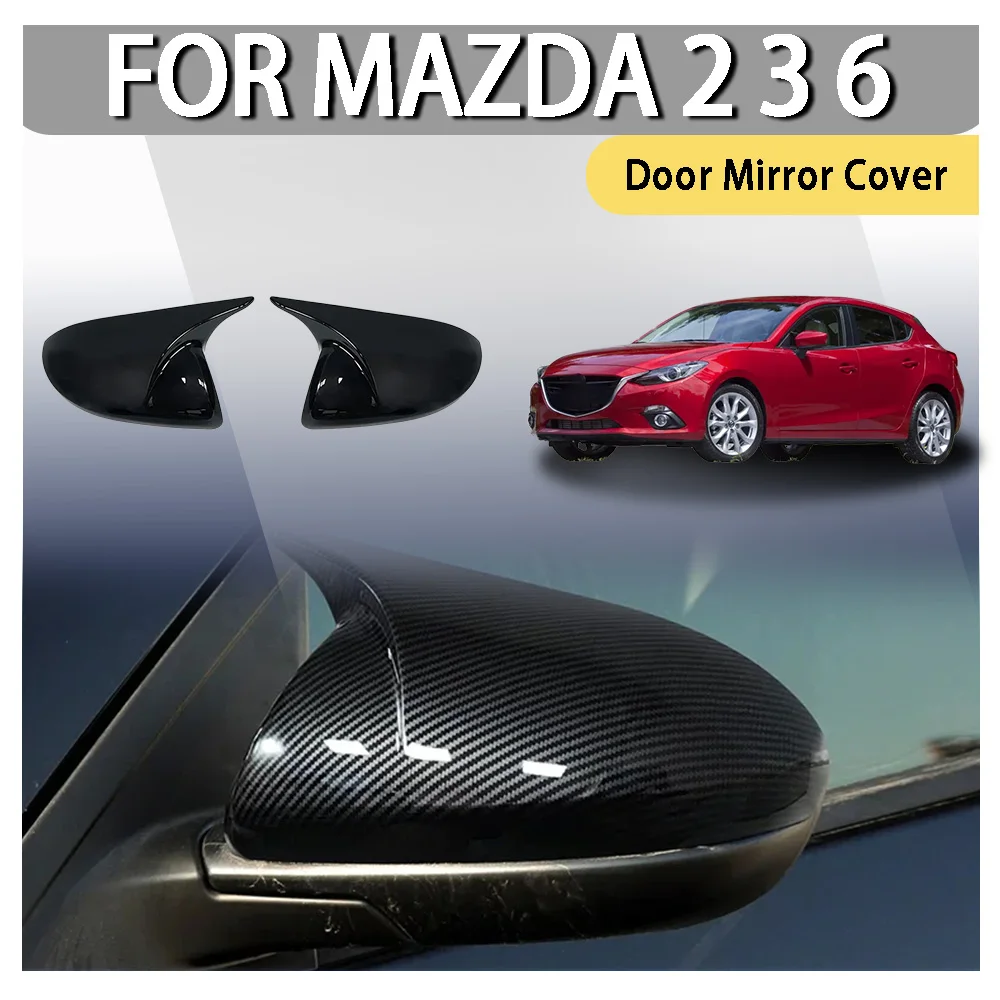 

Accessories For Car Mazda 2 3 6 Car Decoration Upgrade Demio Axela Atenza Rearview Mirror Cover Housing Lid Case ABS Plastic