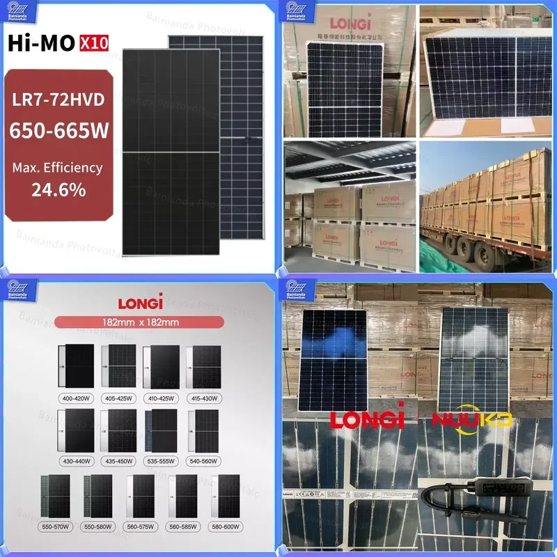 640W 645W 650W N Type TOPCon Bifacial Solar Panel Single Glass Monocrystalline Photovoltaic PV Module for Residential