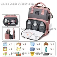 Multifunctional Mother and Baby Bag Mom Bag Bottle Backpack Folding Sleeping Changing Bag Diaper Backpack