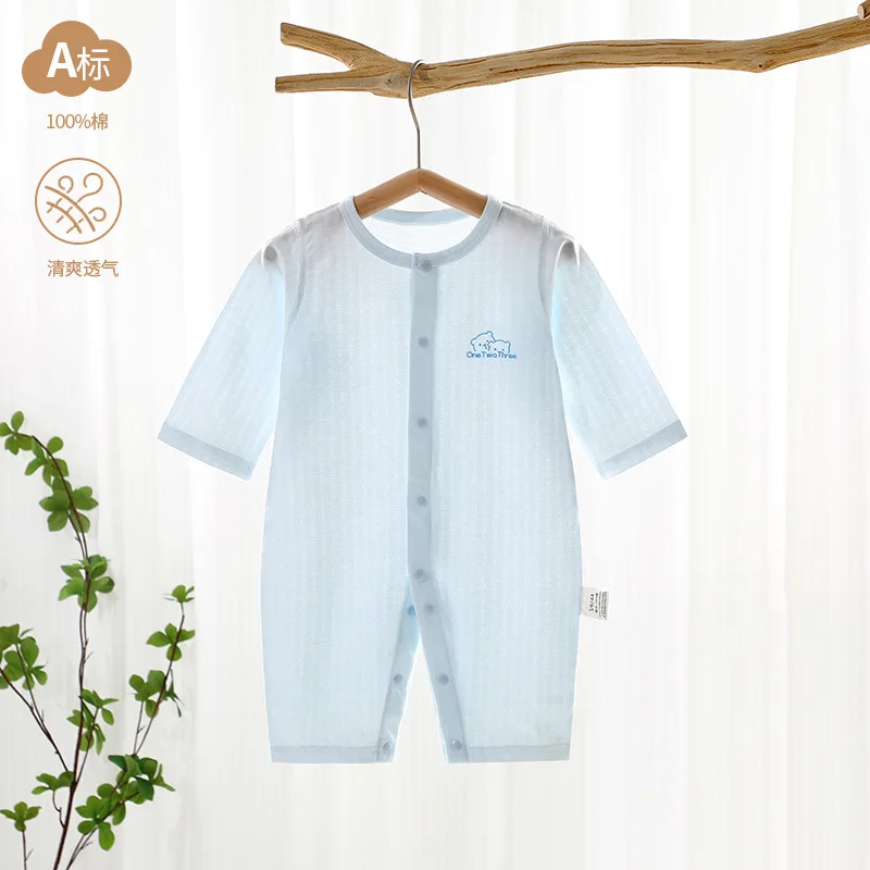 Summer thin baby onesie Class A pure cotton newborn baby clothes, Romper climbing clothes, air-conditioned clothes, baby clothes