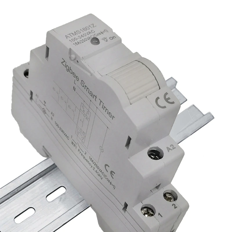 1 Piece Tuya Smart Life Zigbee Circuit Breaker Din Rail 1P Single Pole Dry Contact Timer White