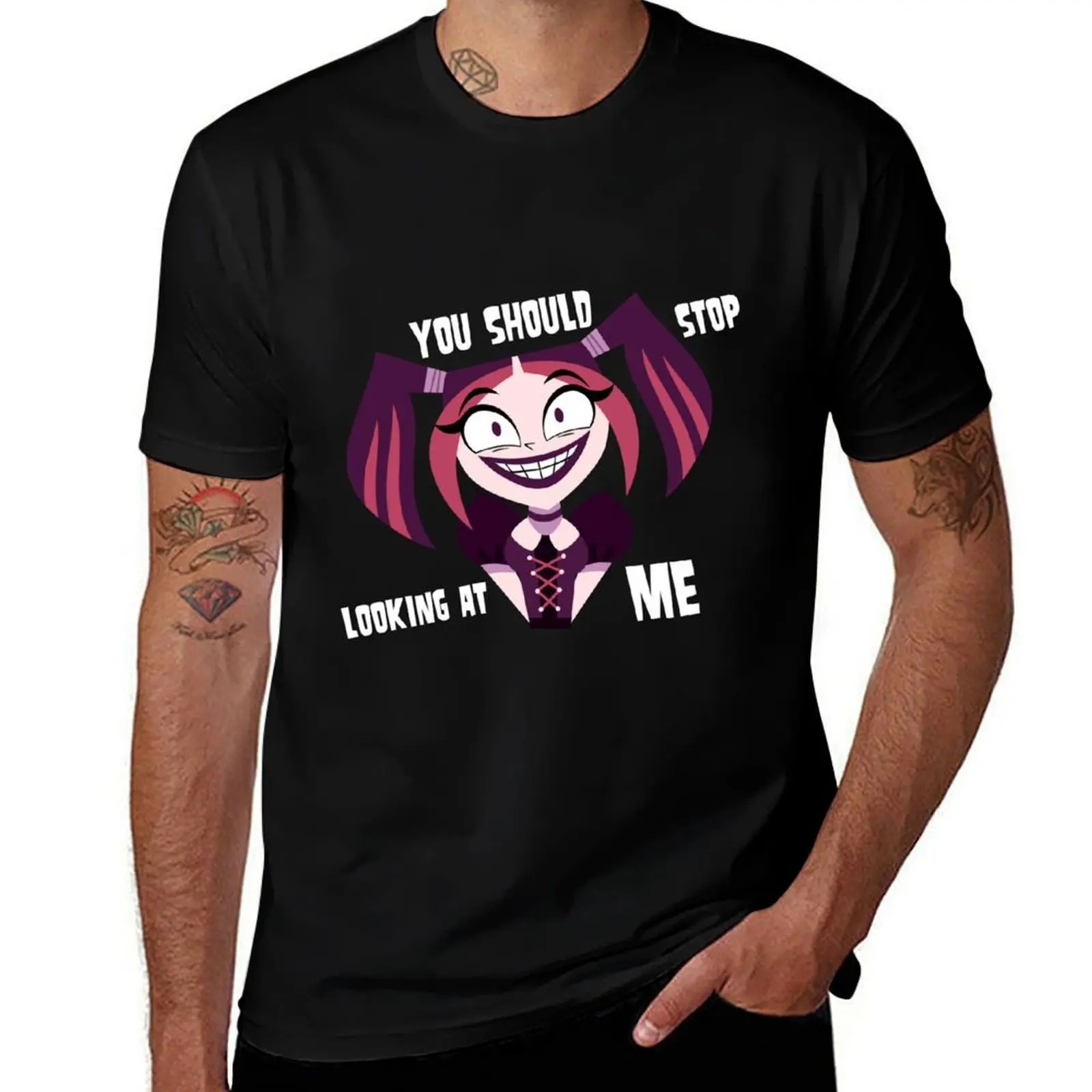 

You Should Stop Looking At Me (With Fonts) (TDI 2023) (T-Shirt anime t shirts for man anime tshirt T-Shirt