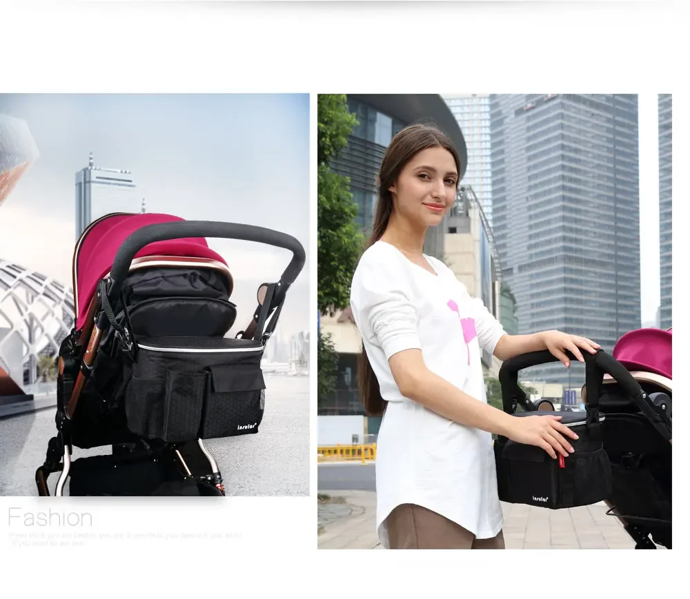 Portable SingleShoulder Cup Holder Waterproof Stroller With Multiple Functions Insulated Push Cart Bag Seat baby Diaper Package