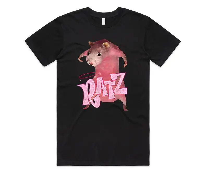 Ratz T-Shirt Tee Top Funny Pink Rat Meme Internet Humour Unisex