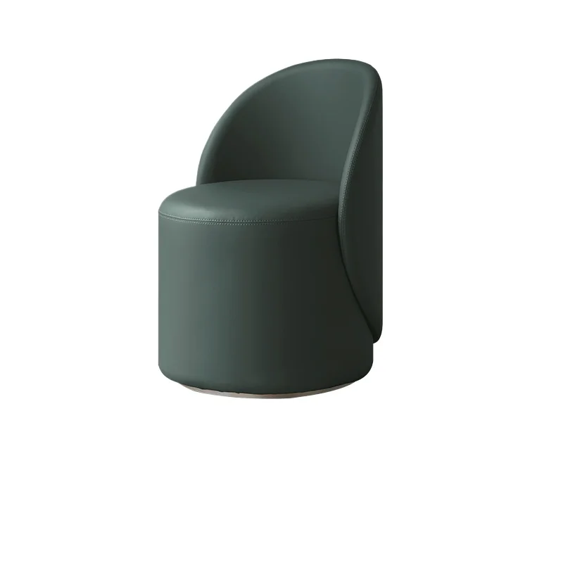 

Leather makeup stool, dressing stool, light luxury minimalist backrest, shoe changing stool for home use