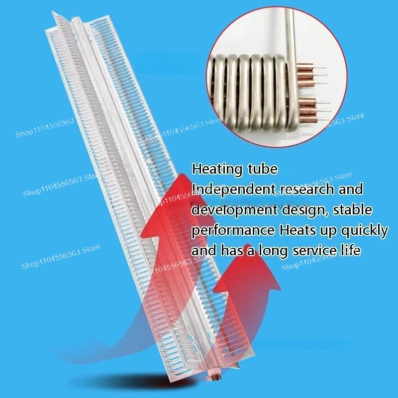 

Х-образный алюминиевый ребро радиатора 660 мм 230 В 2000 Вт Кондиционер Curtain Machie Нагревательная трубка Сухой нагреватель плинтуса