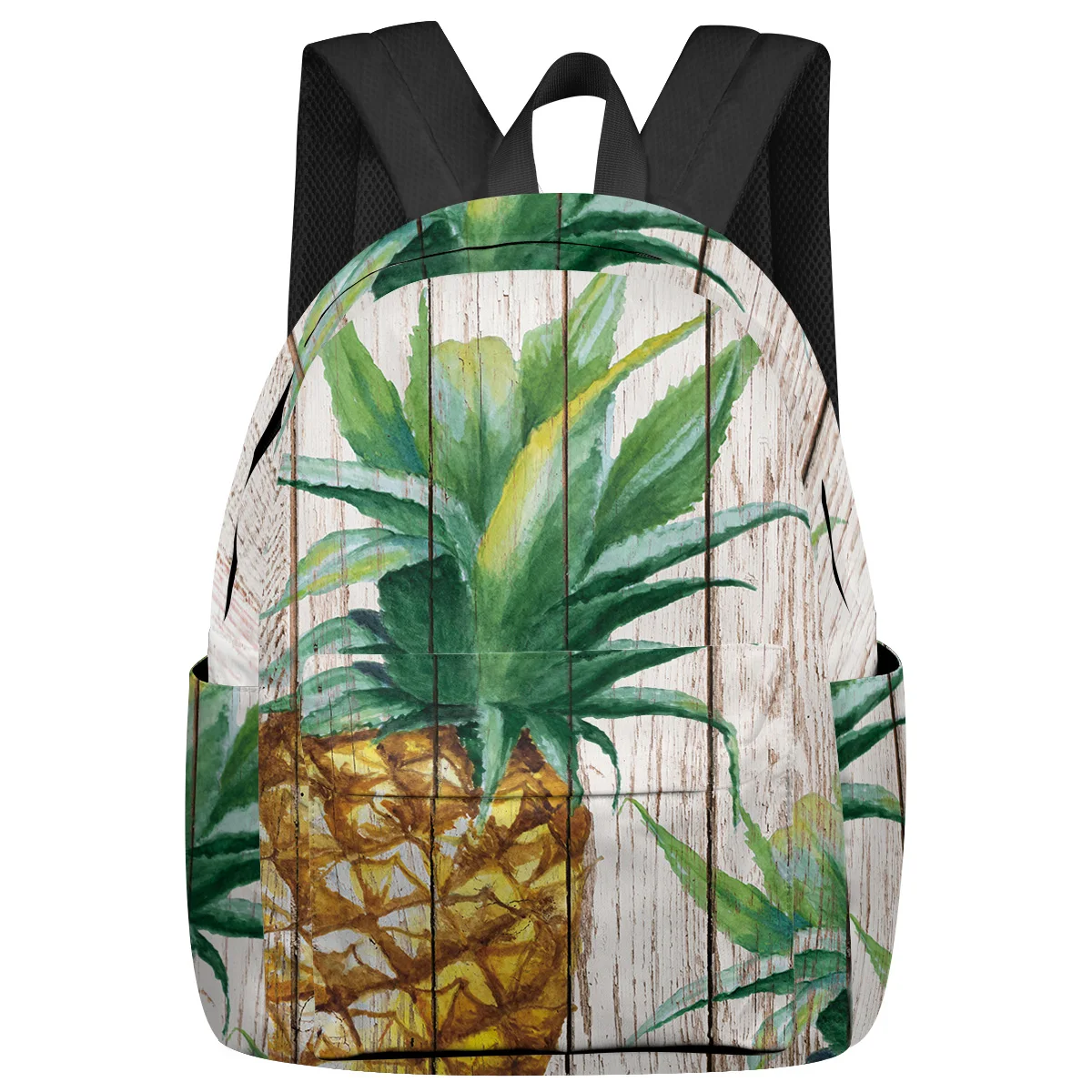 

Vintage Wood Grain Tropical Fruit Pineapple Women Man Backpacks Waterproof School Backpack For Student Boys Girls Bags Mochilas