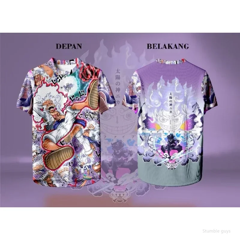 Herren One Piece Anime T-Shirt Nami Einfacher Aufdruck Jungen Kleidung Mädchen Kurzarm Herren Jersey Lässig Leichtgewichtig