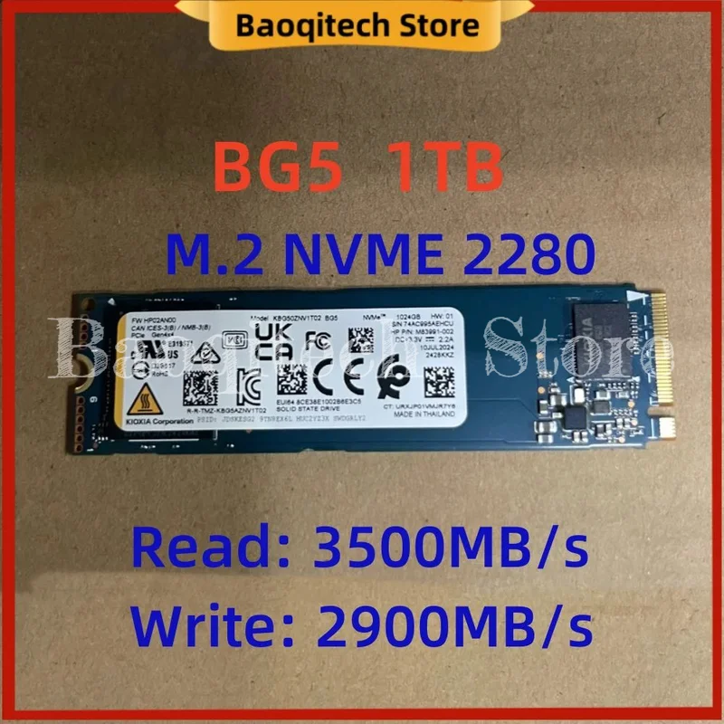NEW FOR Toshiba Kioxia SSD BG5 1T 1024GB M.2 NVME 2280 2242 2230 PCLE4.0X4 solid State Drive