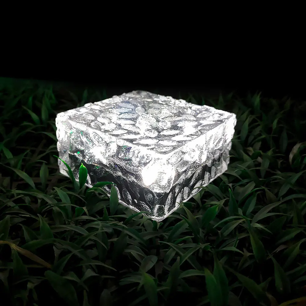 

1pc Solar Floor Lamp Plastic Waterproof Outdoor Light For Garden Pathway Patio Pool Led Bricks Yard Solar Powered Floor Light