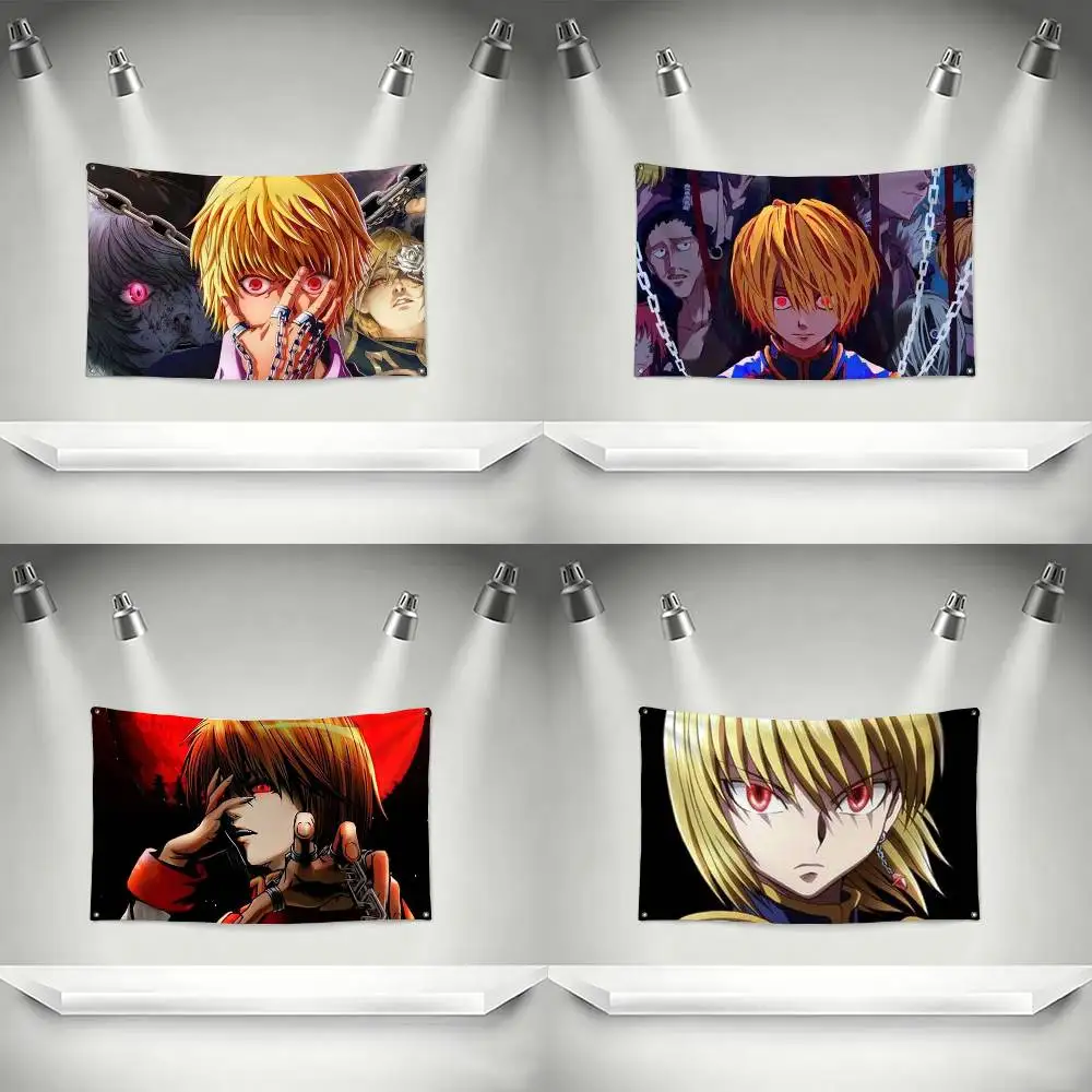 Kurapika Hunterpedia Flags Wall Hanging Tapestry Outdoor Garage Room Decorative flag Background Blanket