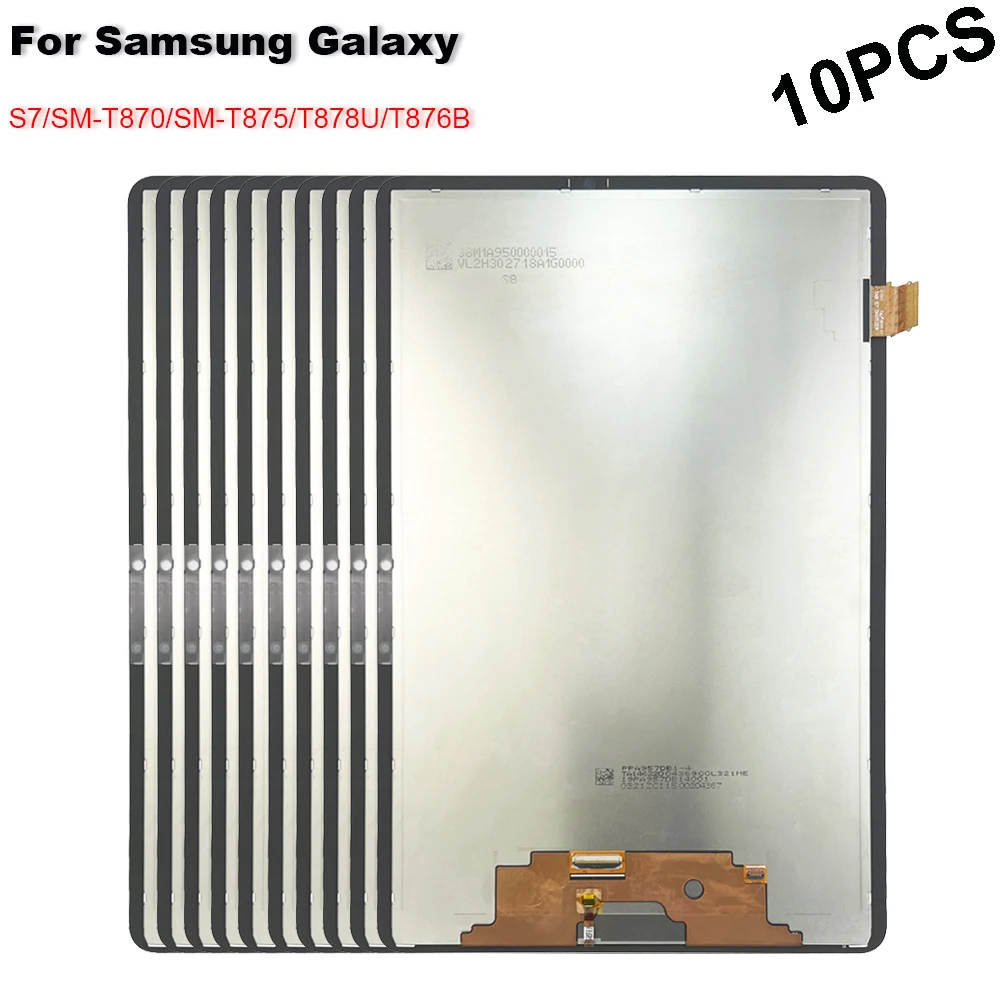 10PCS For Samsung Galaxy Tab S7 SM-T870 SM-T875 SM-T876B T870 T876 LCD Display Touch Screen For Samsung Tab S7 LCD Screen