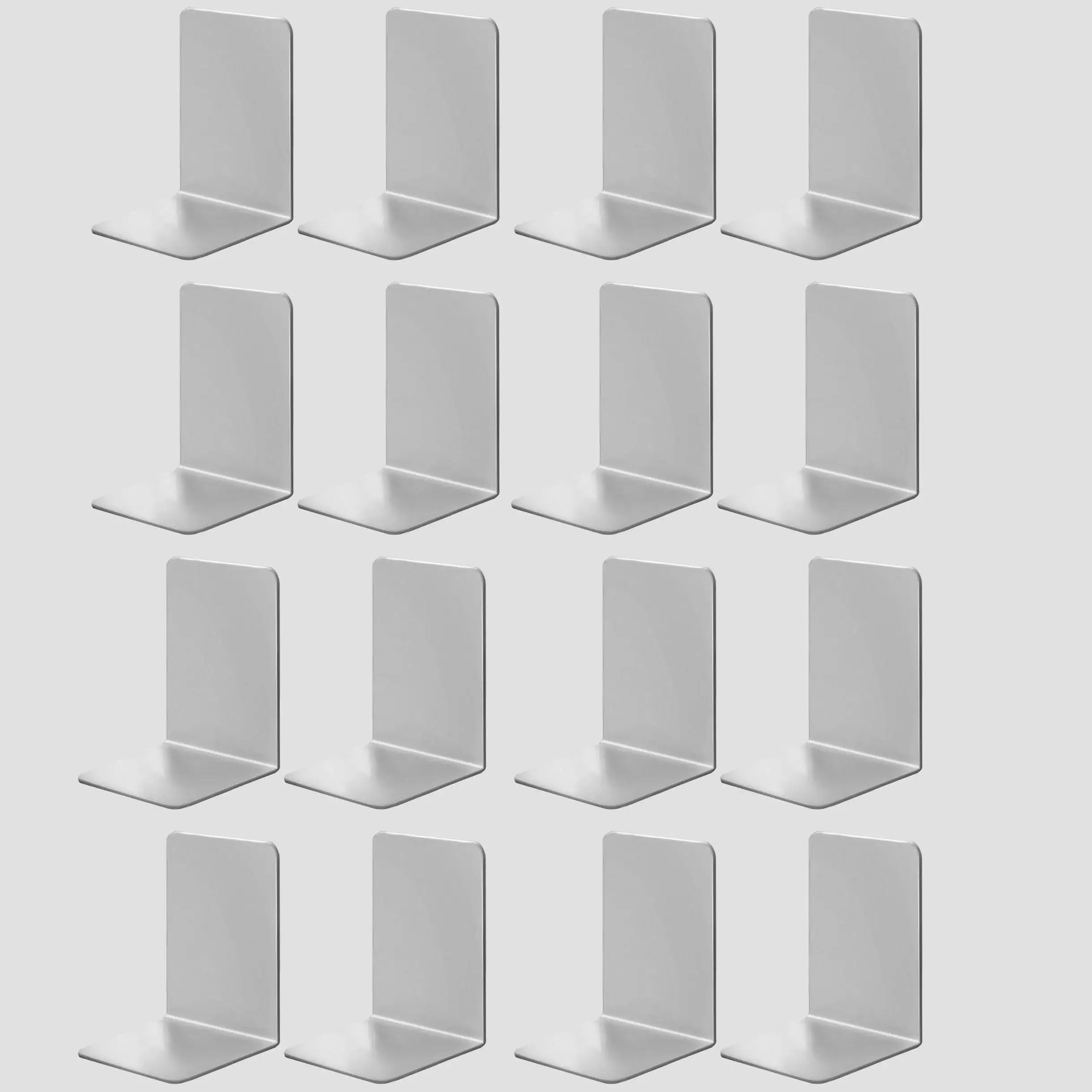 8-delige boekensteunen, doorzichtige boekensteunen voor planken, zware boekensteunen en desktop-organizer, boekenstopper voor boeken/films/cd