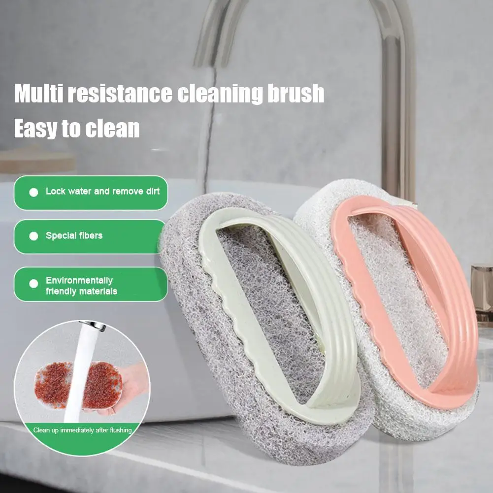 Cepillo de limpieza con mango para cocina, baño, bañera, esponja de fregado fuerte y gruesa, limpieza eléctrica descontaminante T7x9