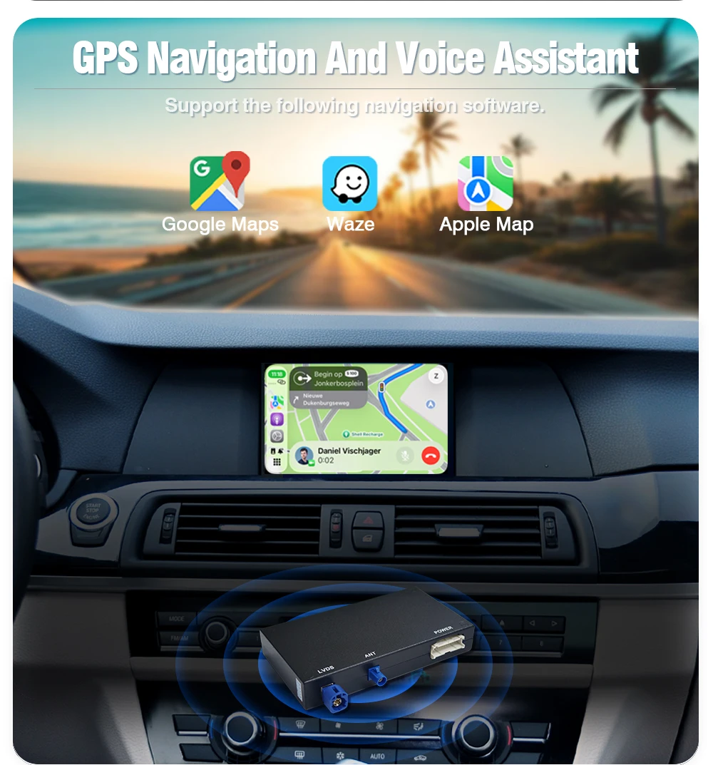 AUTOTOP Kabelloses CarPlay Android für BMW NBT CIC EVO 1 2 3 4 5 Serie X1 X3 X4 X5 X6 F56 F15 F16 F25 F26 F48 F10 F22 F20 F30 E60 – Detail 11