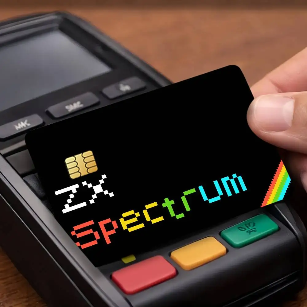Retro Zx Spectrum Fashion Credit Decorative Card Stickers Suitable For Bank Cards Metro Transit Anti-scratch Gift 4PCS