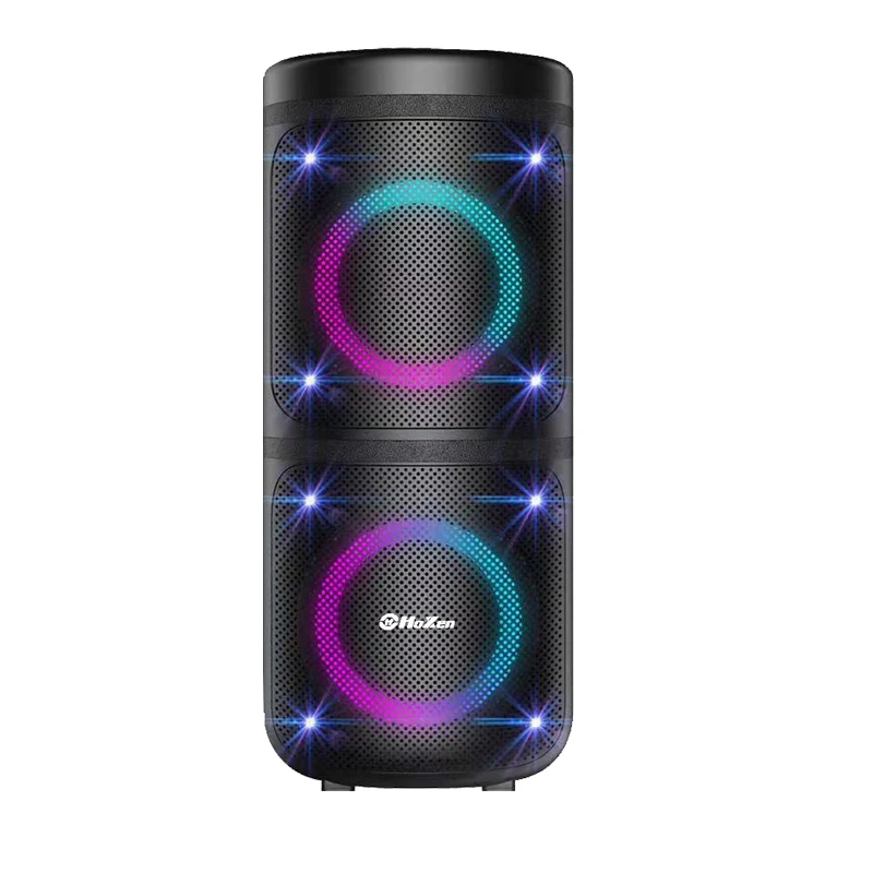 

Double 8 Inch Party Speaker Private Model Cylinder Shape LED Blue Tooth Good Sound