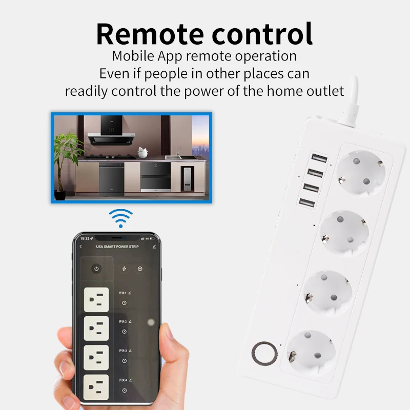 Imagem -05 - Tomada Inteligente Tuya Wifi Plugue ue Monitor de Energia Temporizador Google Vida Alexa Controle de Voz Colaboração