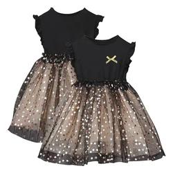 Toddlers Girls Dress Sleeveless Party Princess Dress Cute Sequins Dotted Design Children Clothing Baby Kids Girls Clothing