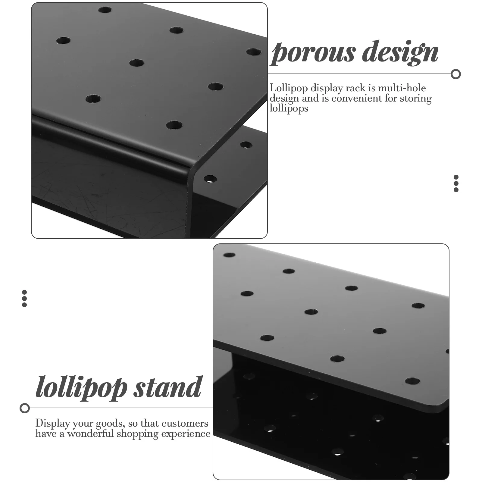

Multi-Hole Acrylic Lollipop Display Rack Smooth Rounded Edges Candy Organizer Party Shop Wedding Birthday Holder