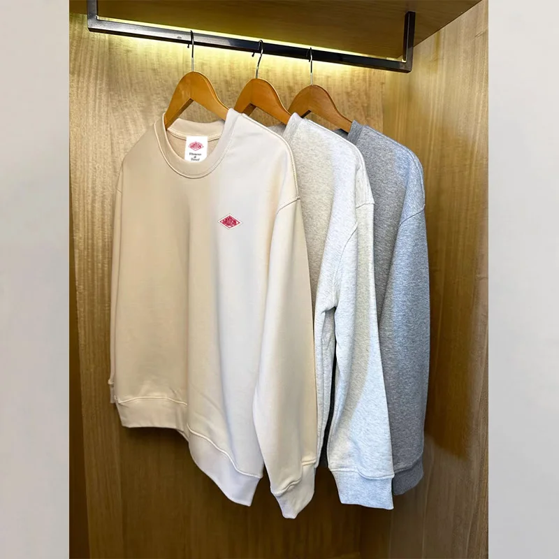 Exported to Japan Autumn Winter Embroidery Sweatshirt Men/Women Same High quality Hoodie Cotton O-Neck Long Sleeve Loose Tops