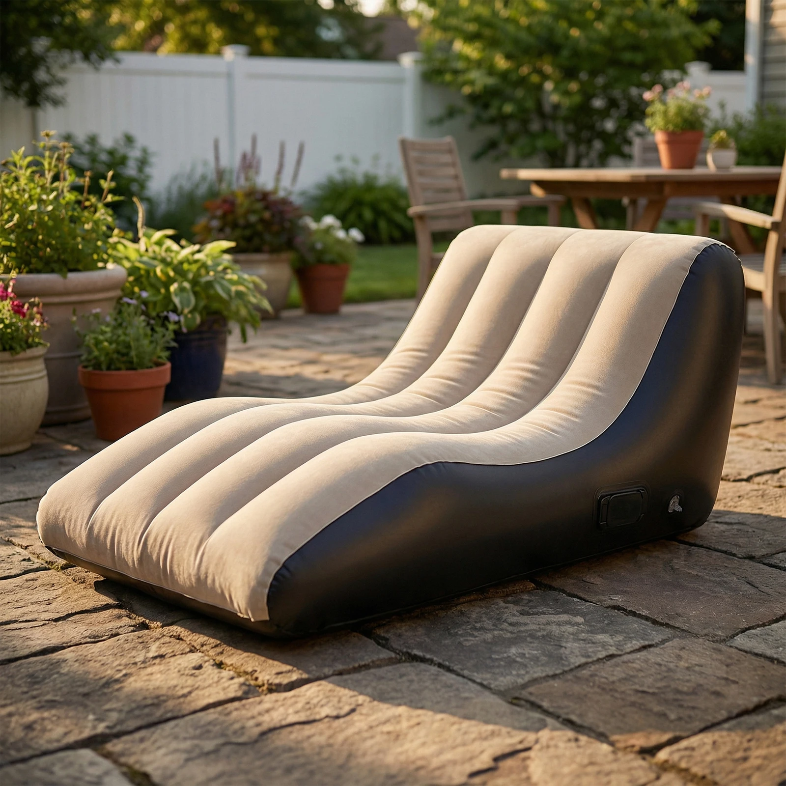 Sillón Inflable Plegable, Sofá Inflable Portátil y Fácil de Guardar con Bomba para Noches de Cine al Aire Libre, Camping y Habitación