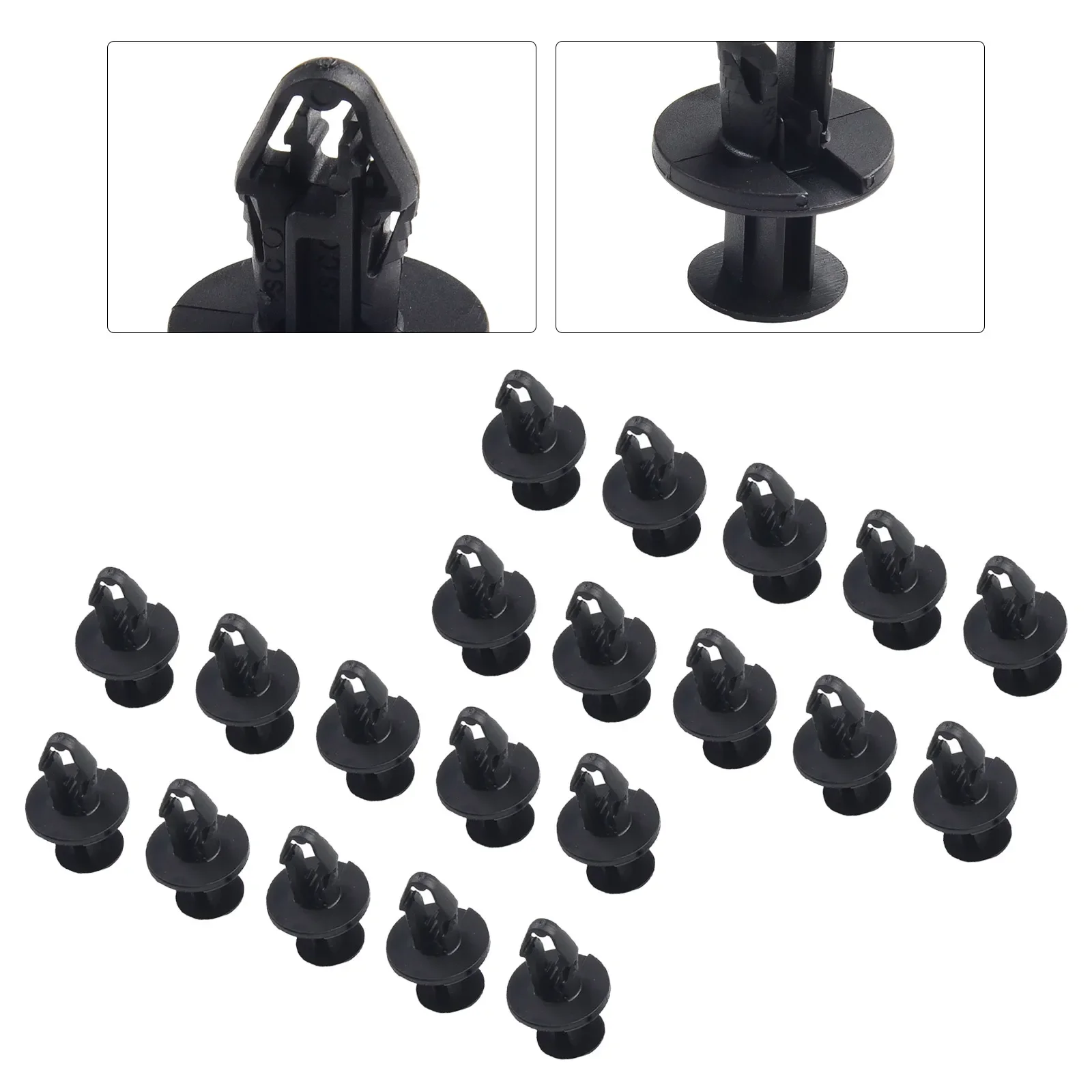 Car Clips Undertray Rivets Car Accessories 1128034-00-B 20pcs/set Black ABS Fit Into 8mm Hole Push Pull High Quality