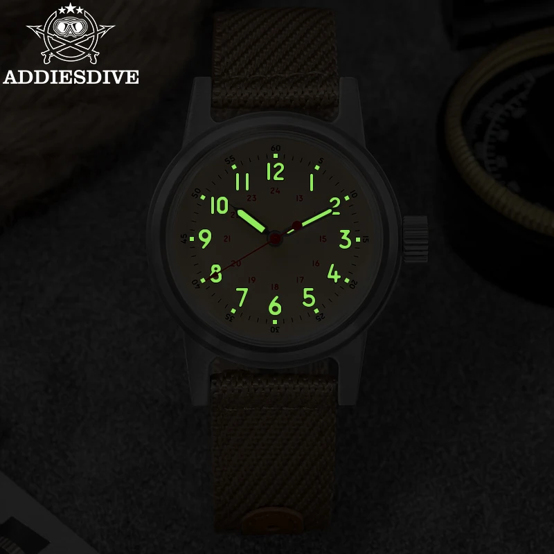 Reloj Automático ADDIESDIVE para hombre, reloj de pulsera mecánico NH35A resistente al agua de 200M, relojes de buceo de lujo con cristal de burbujas K1 superluminoso