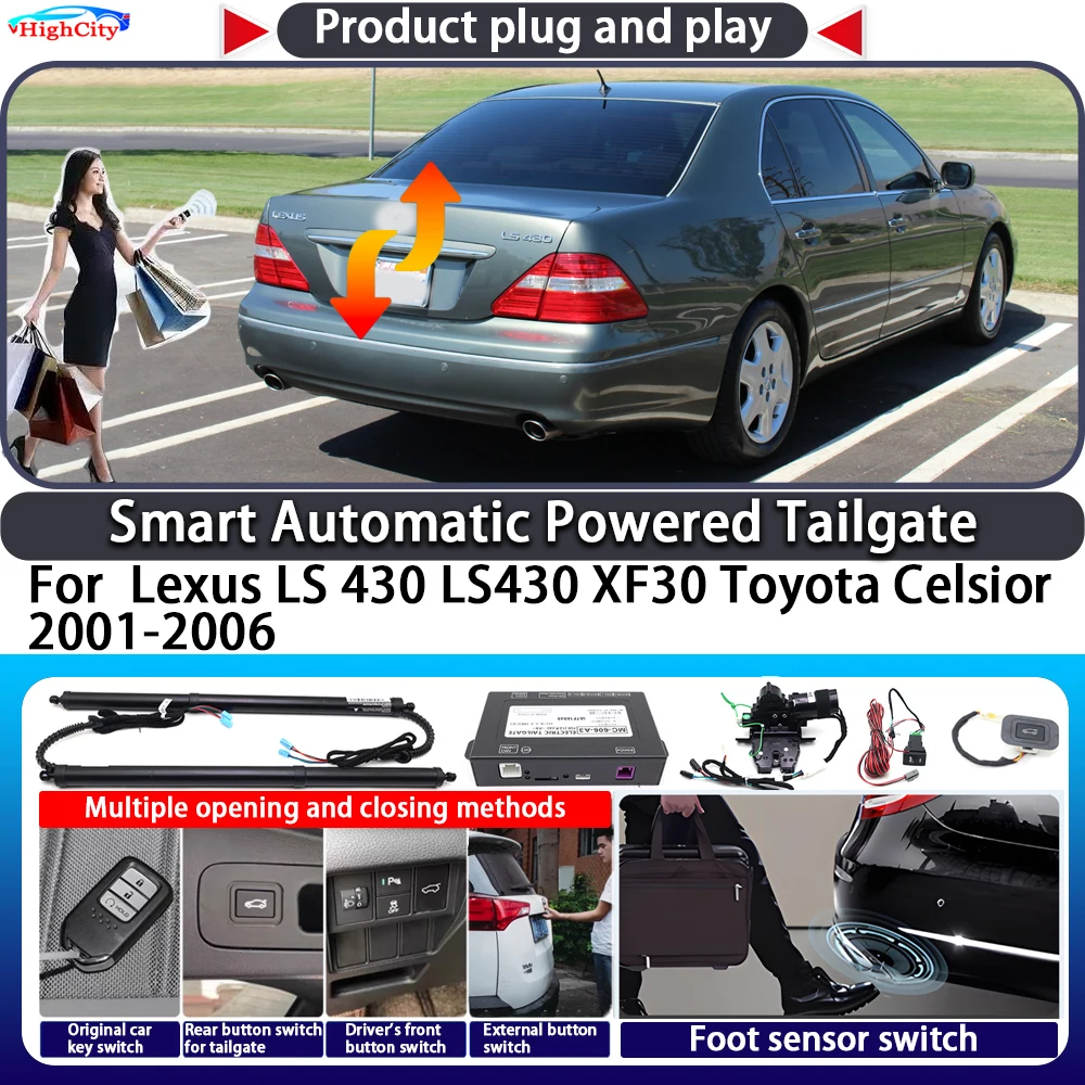 For Lexus LS 430 LS430 XF30 Toyota Celsior 2001-2006 Smart Automatic Powered Tailgate Key Control Lift Close Kit Power Tailgate
